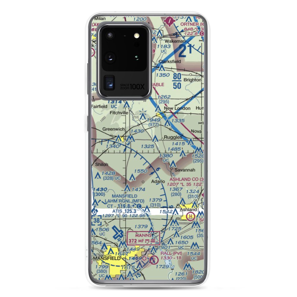 Mindzak Airfield (OI88) VFR Sectional Samsung Case Samsung Galaxy S20 Ultra model shown