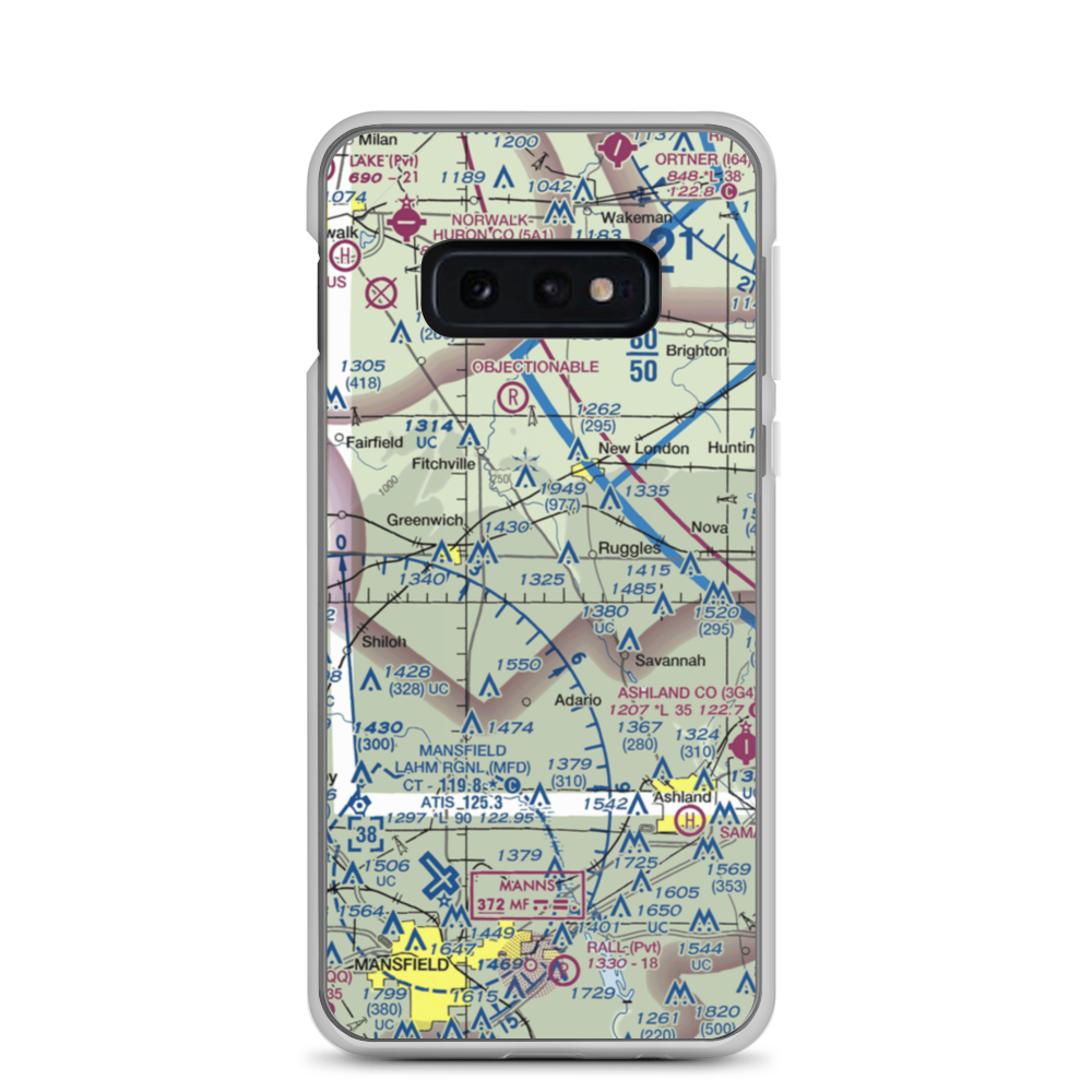 Mindzak Airfield (OI88) VFR Sectional Samsung Case Samsung Galaxy S10e model shown
