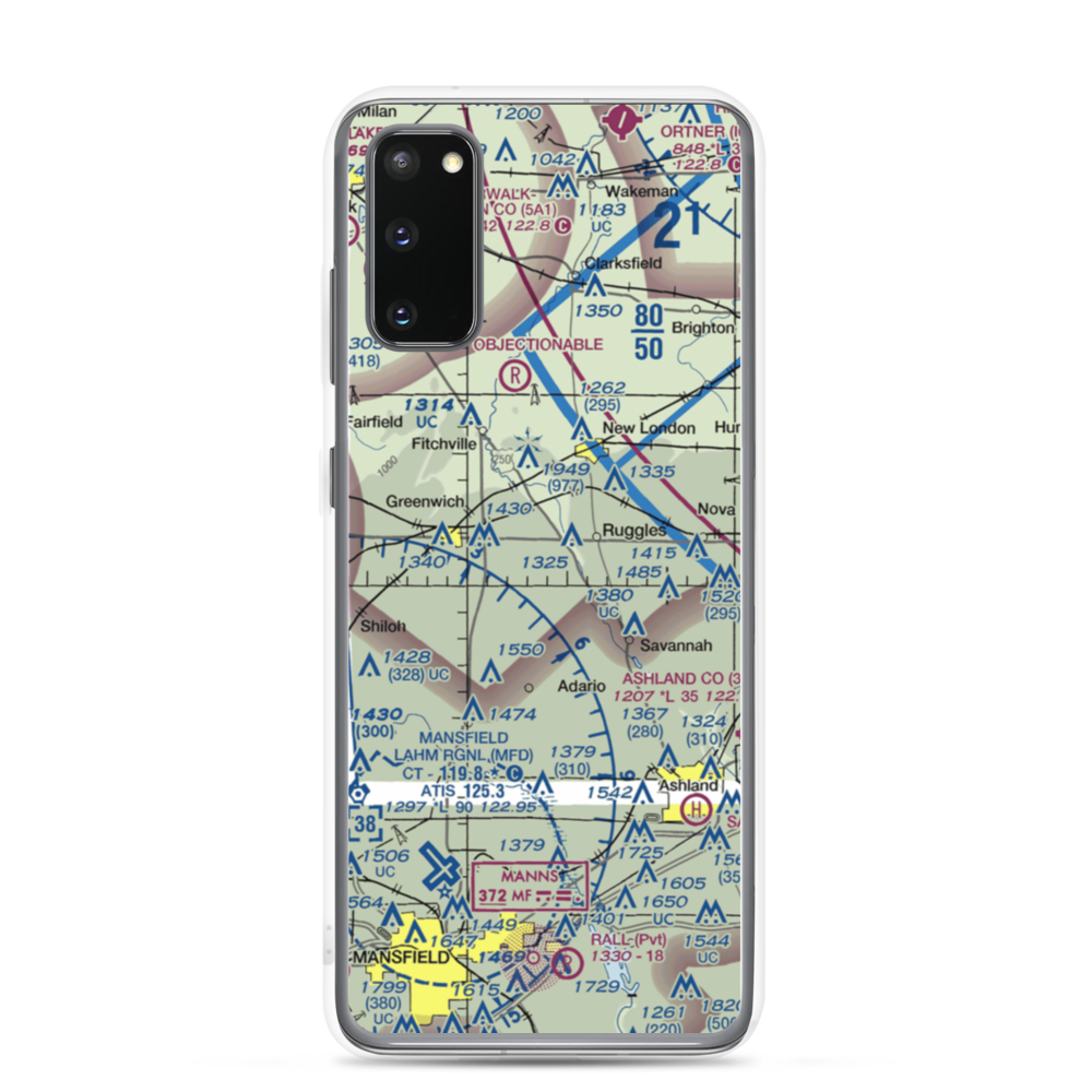 Mindzak Airfield (OI88) VFR Sectional Samsung Case Samsung Galaxy S20 model shown