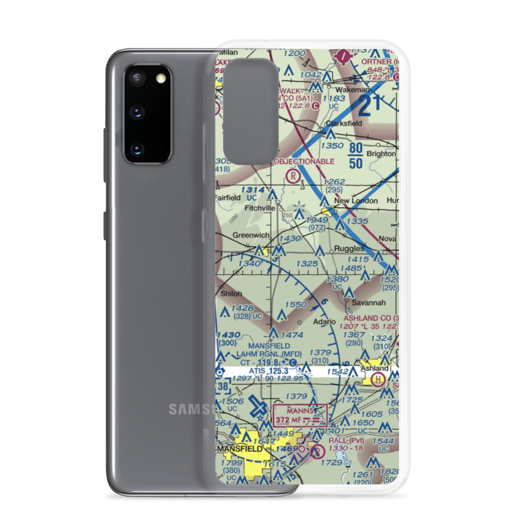 Mindzak Airfield (OI88) VFR Sectional Samsung Case Samsung Galaxy S20 model shown