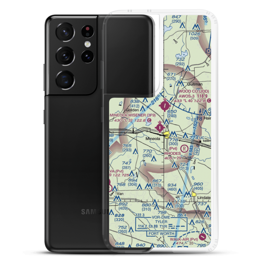 Mineola Wisener Field (3F9) VFR Sectional Samsung Case Samsung Galaxy S21 Ultra model shown