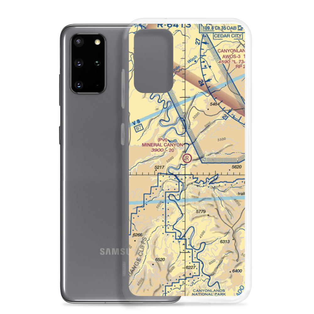 Mineral Canyon Strip (UT75) VFR Sectional Samsung Case Samsung Galaxy S20 Plus model shown
