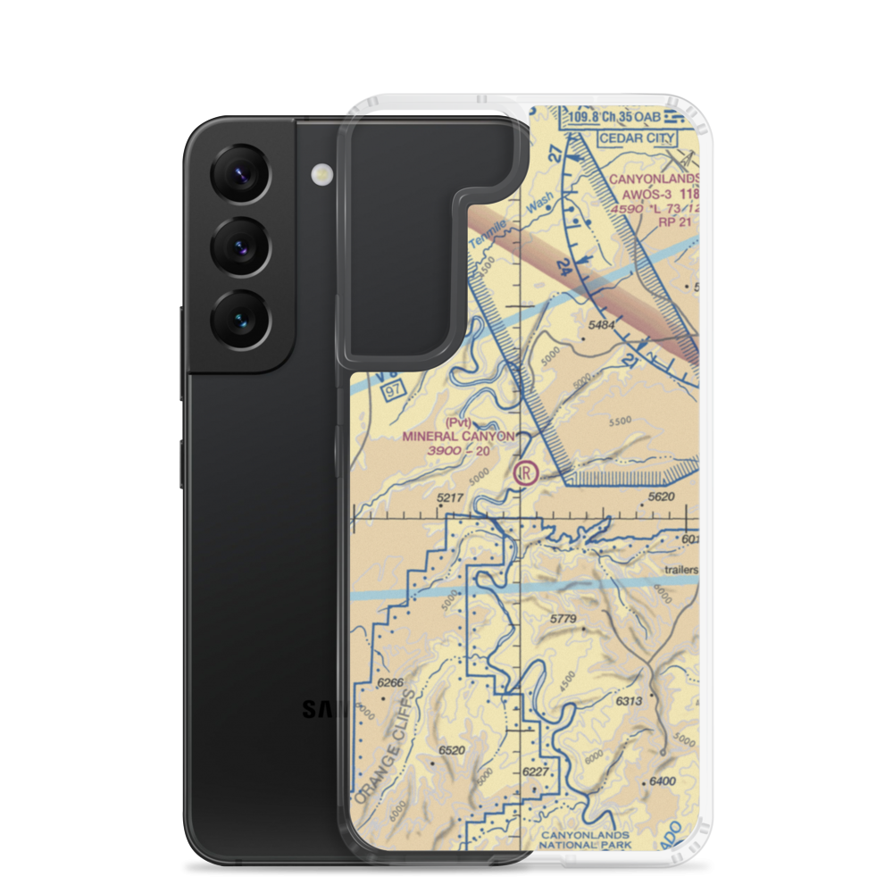 Mineral Canyon Strip (UT75) VFR Sectional Samsung Case Samsung Galaxy S22 model shown