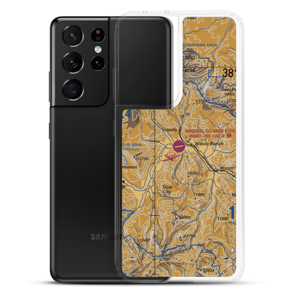 Mineral County Memorial Airport (C24) VFR Sectional Samsung Case Samsung Galaxy S21 Ultra model shown