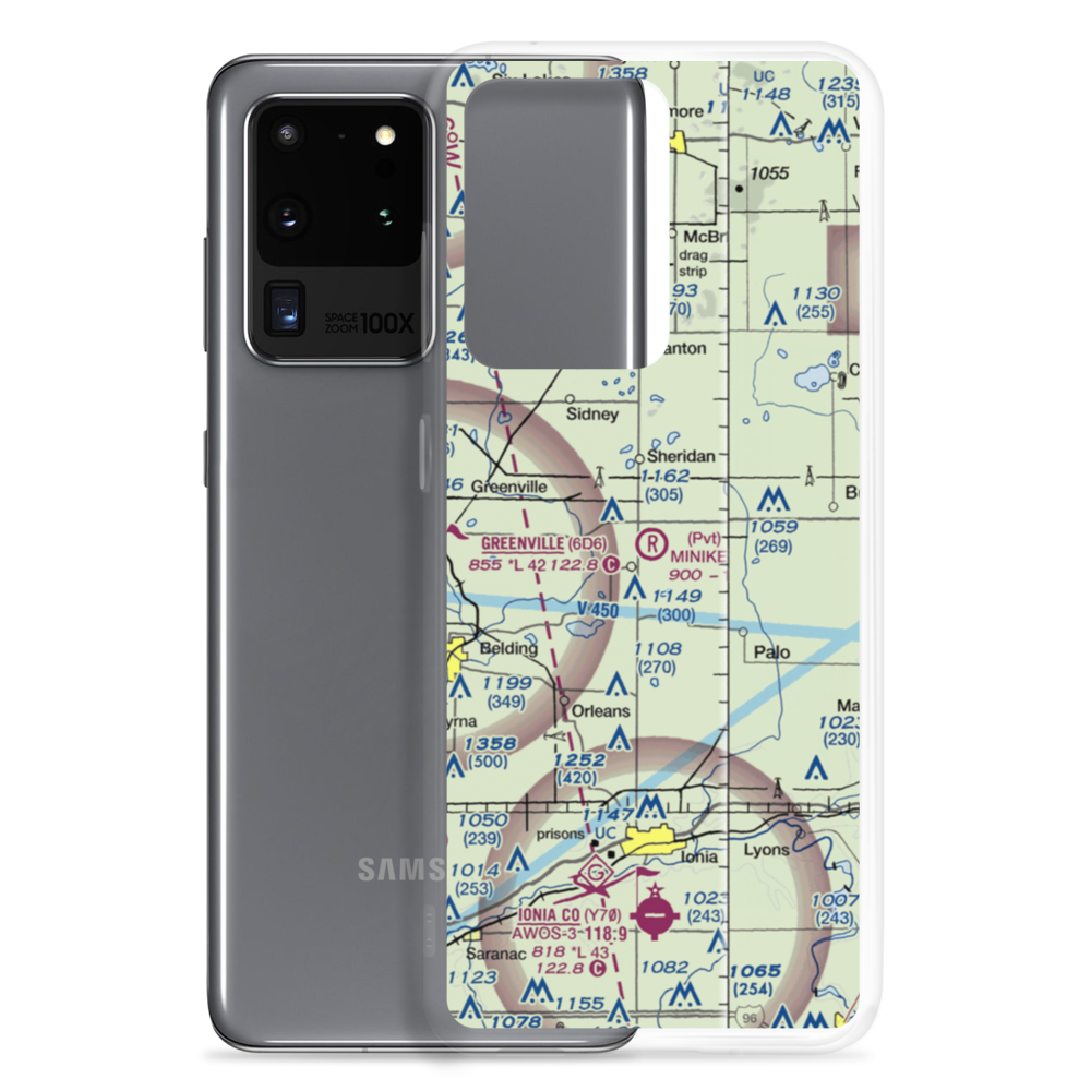 Minikey Airport (MI13) VFR Sectional Samsung Case Samsung Galaxy S20 Ultra model shown