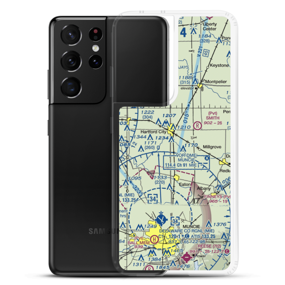 Minneman Airport (21IN) VFR Sectional Samsung Case Samsung Galaxy S21 Ultra model shown