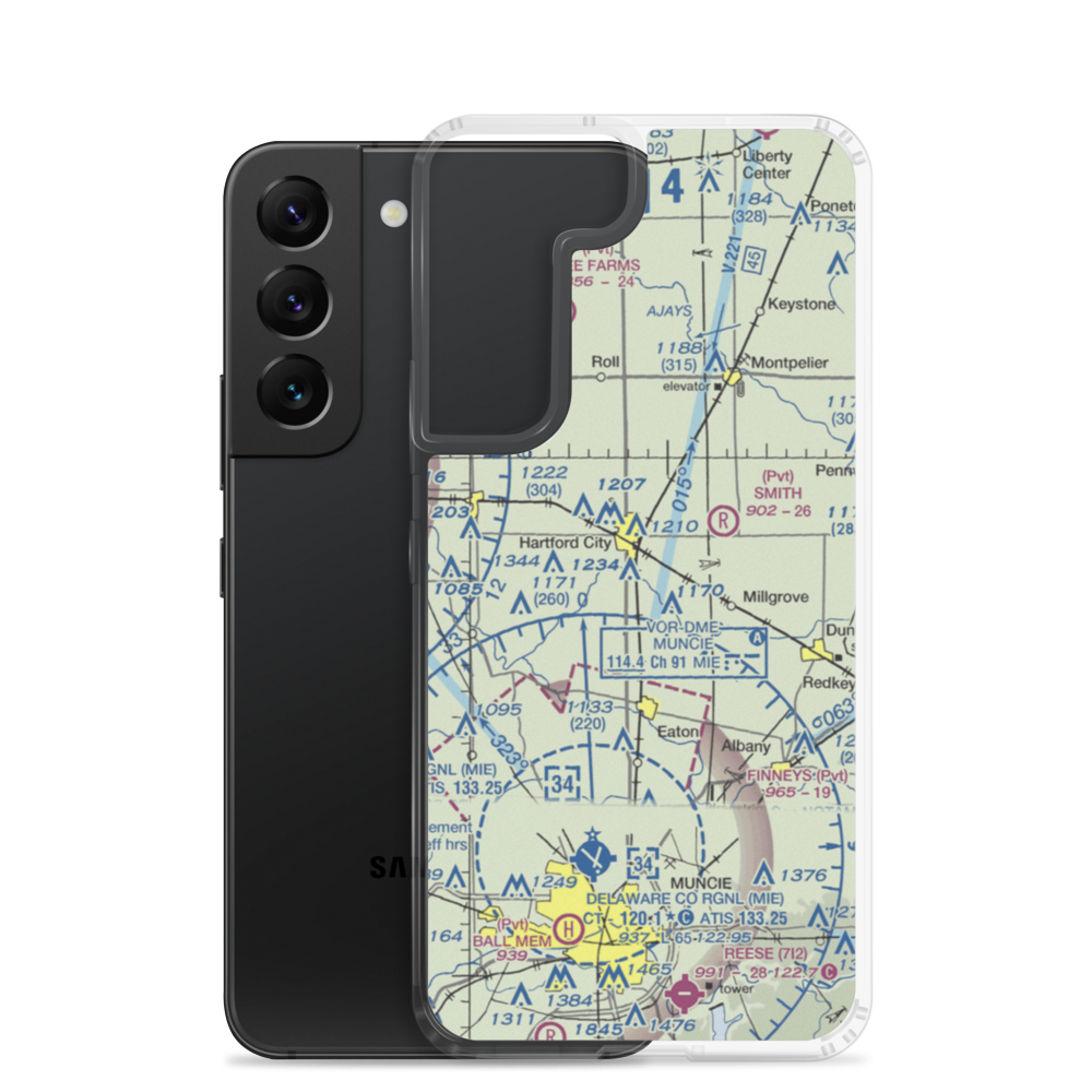 Minneman Airport (21IN) VFR Sectional Samsung Case Samsung Galaxy S22 model shown