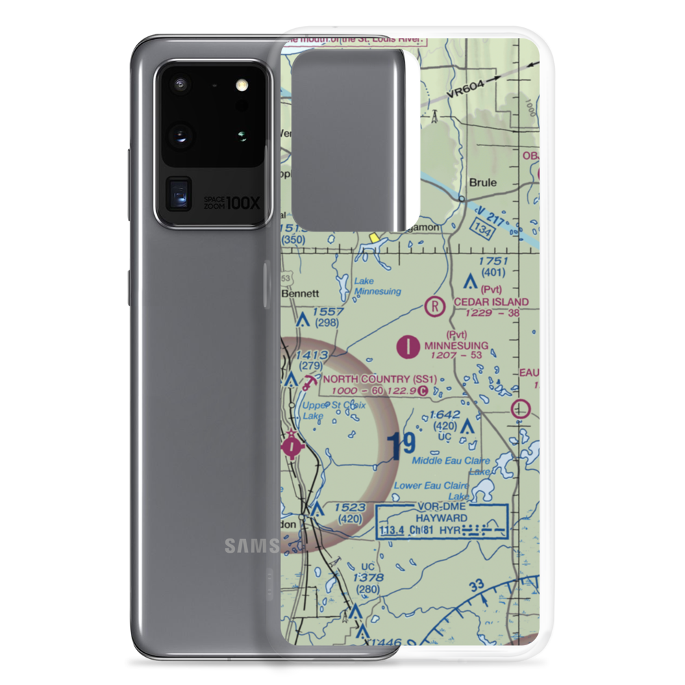 Minnesuing Airport (WI31) VFR Sectional Samsung Case Samsung Galaxy S20 Ultra model shown