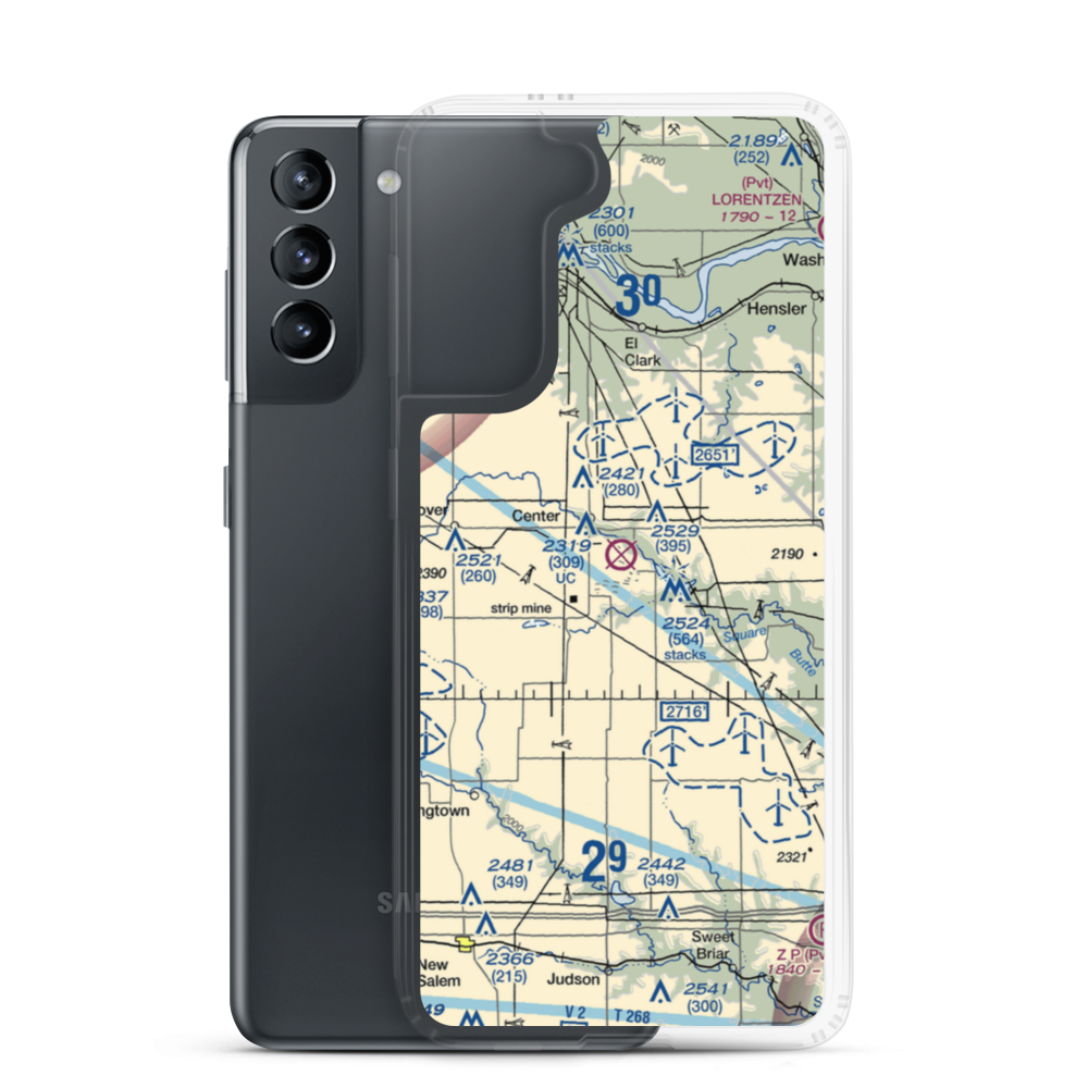 Minnkota Private Airport (23ND) VFR Sectional Samsung Case Samsung Galaxy S21 model shown