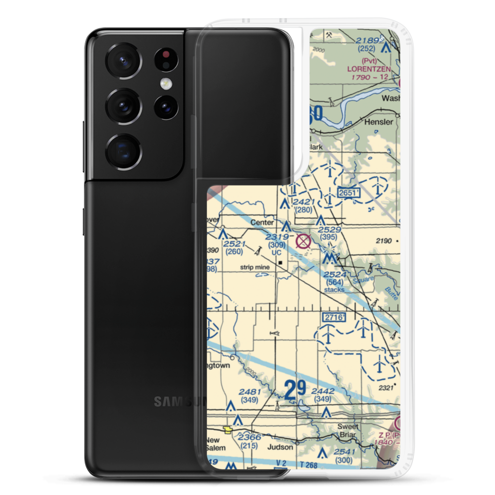 Minnkota Private Airport (23ND) VFR Sectional Samsung Case Samsung Galaxy S21 Ultra model shown
