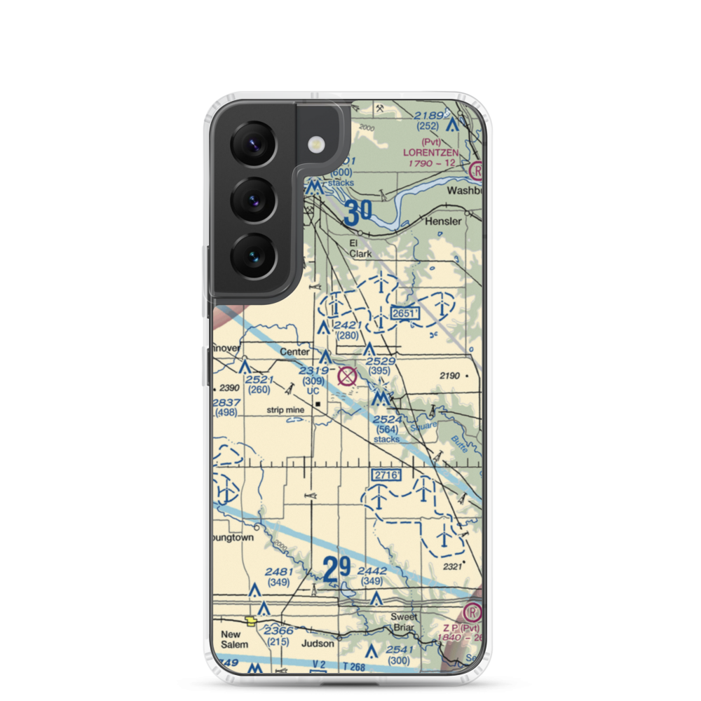 Minnkota Private Airport (23ND) VFR Sectional Samsung Case Samsung Galaxy S22 model shown