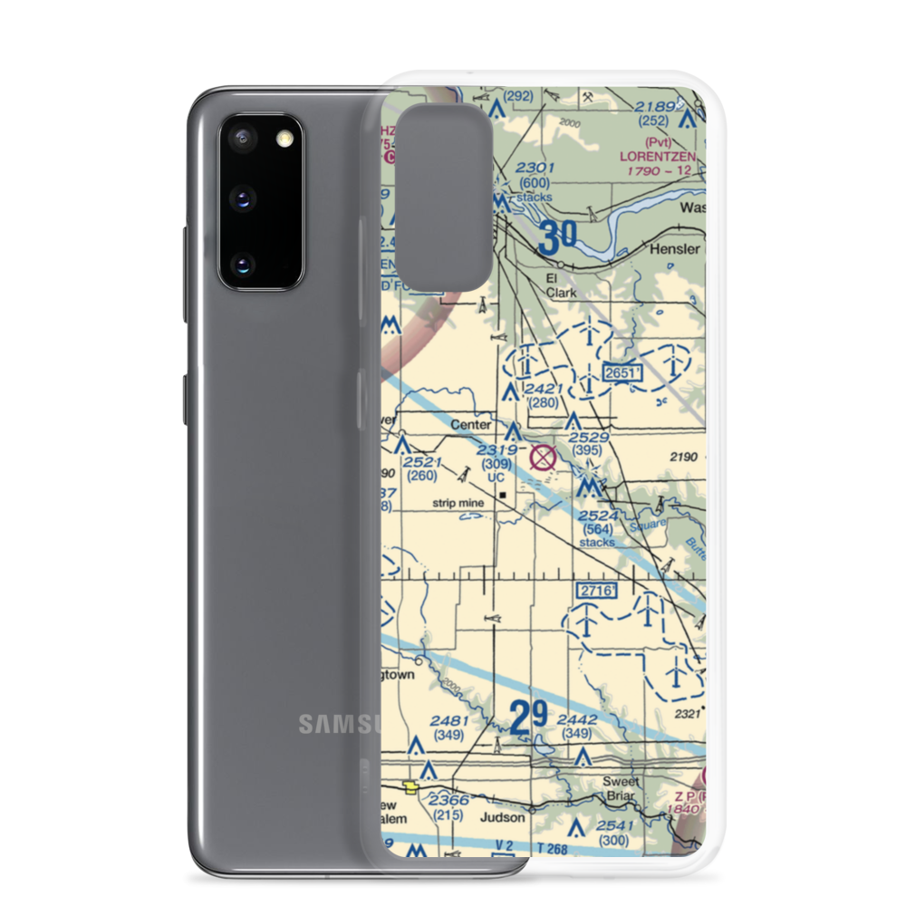 Minnkota Private Airport (23ND) VFR Sectional Samsung Case Samsung Galaxy S20 model shown