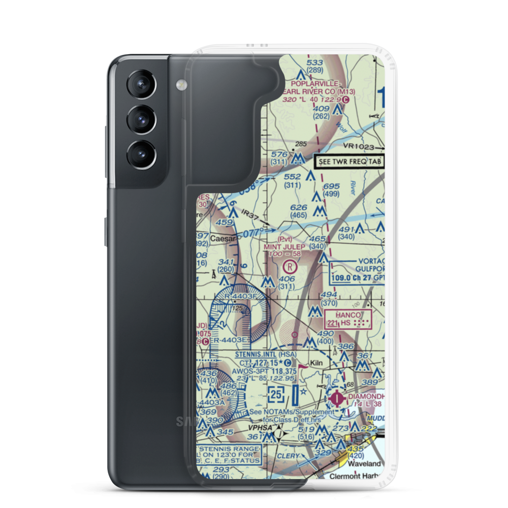 Mint Julep Airpark (5MS5) VFR Sectional Samsung Case Samsung Galaxy S21 model shown