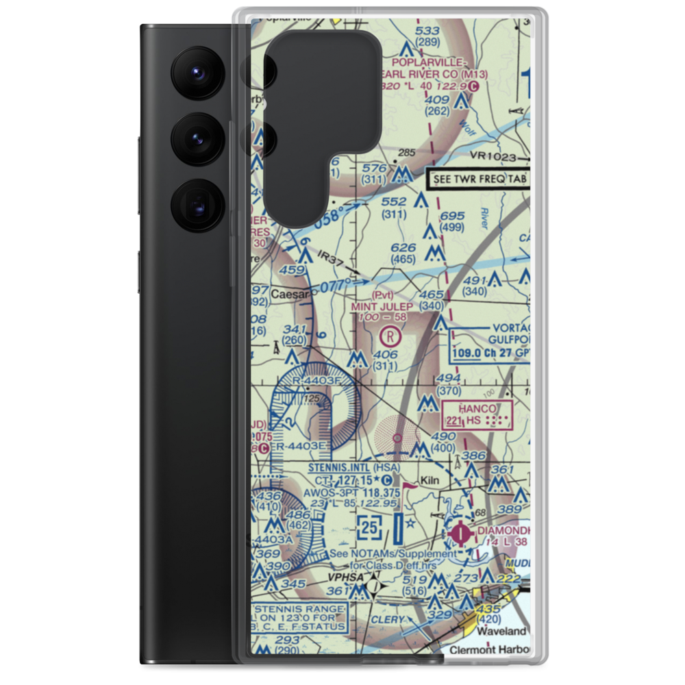 Mint Julep Airpark (5MS5) VFR Sectional Samsung Case Samsung Galaxy S22 Ultra model shown