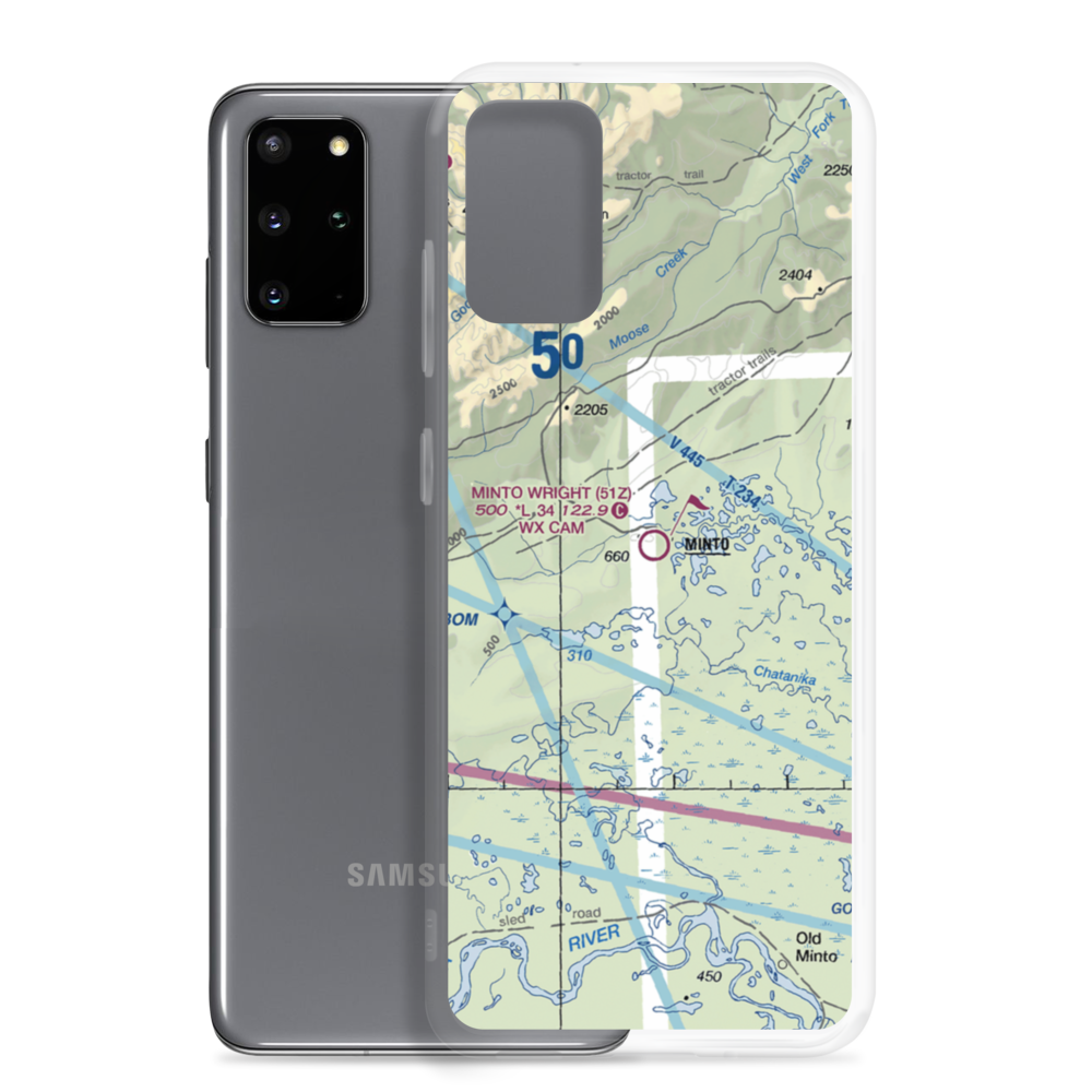 Minto Al Wright Airport (51Z) VFR Sectional Samsung Case Samsung Galaxy S20 Plus model shown