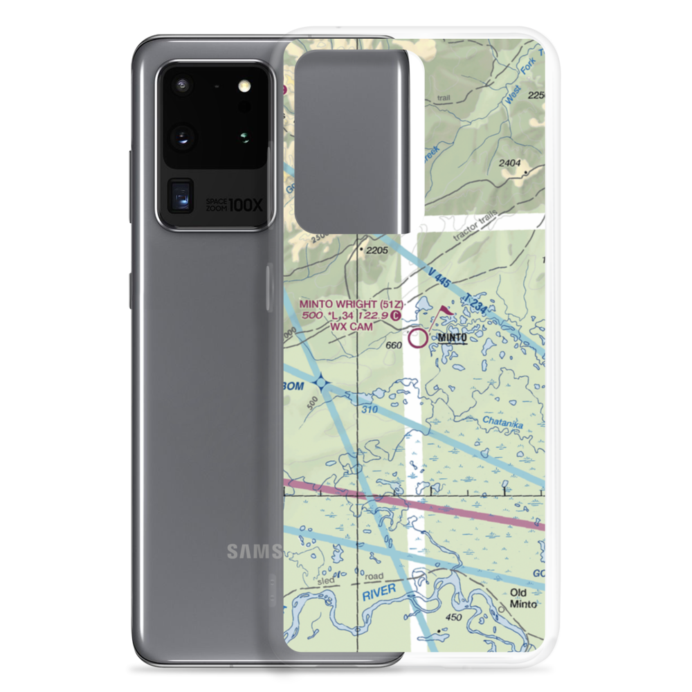 Minto Al Wright Airport (51Z) VFR Sectional Samsung Case Samsung Galaxy S20 Ultra model shown