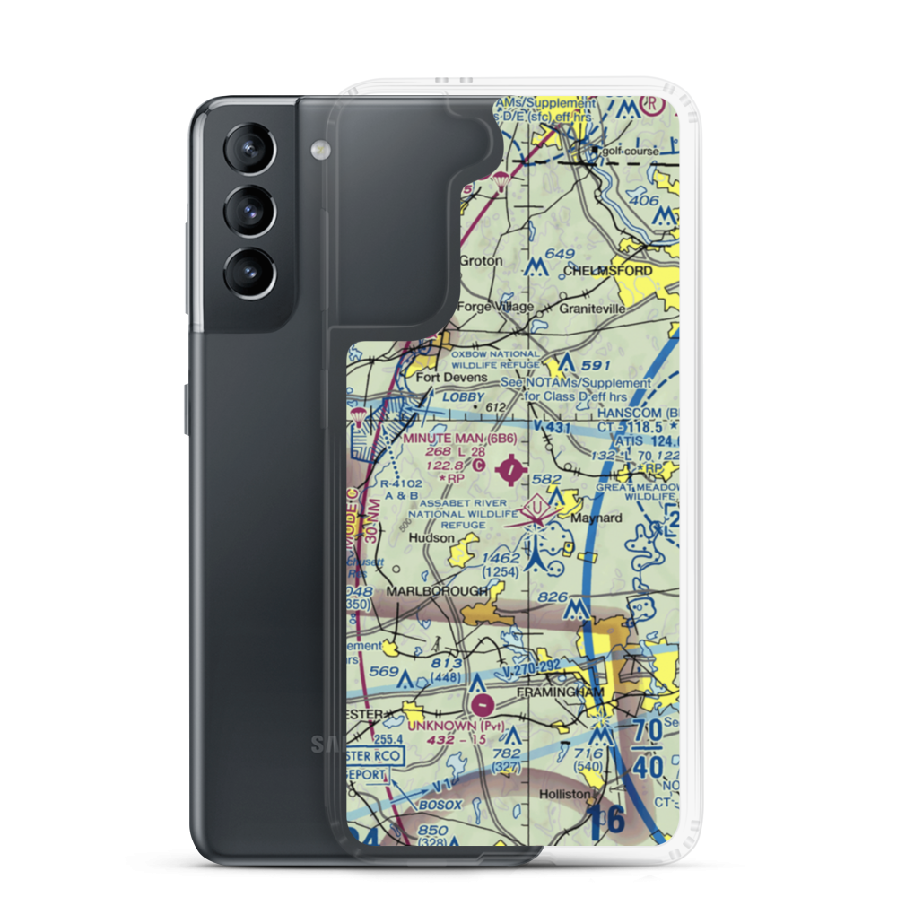 Minute Man Air Field (6B6) VFR Sectional Samsung Case Samsung Galaxy S21 model shown