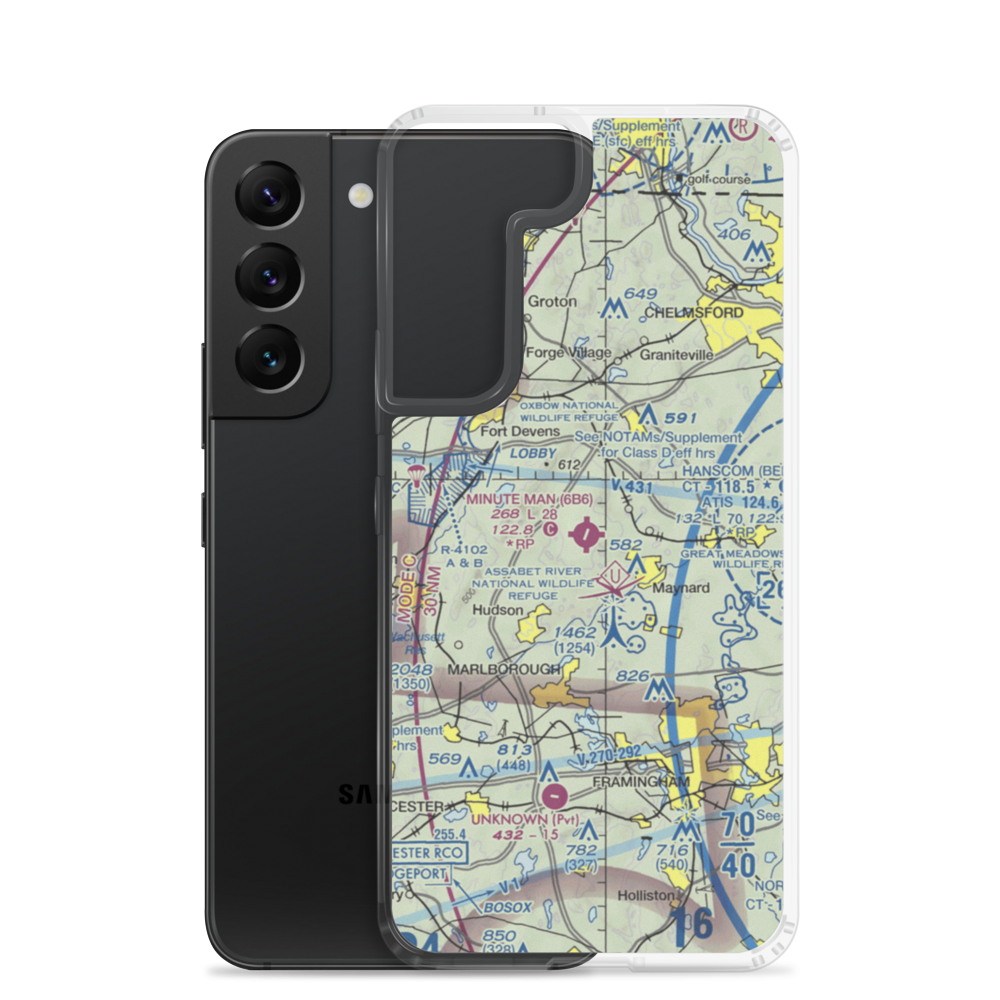 Minute Man Air Field (6B6) VFR Sectional Samsung Case Samsung Galaxy S22 model shown