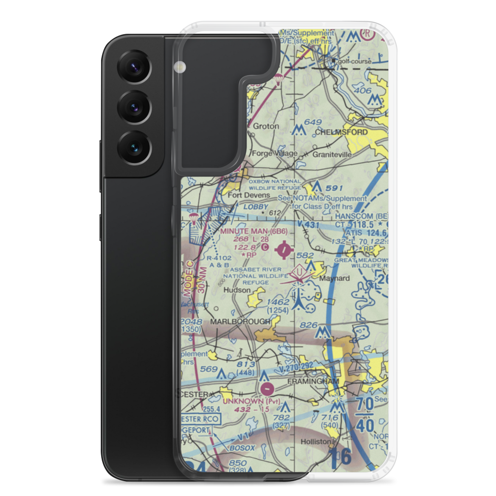 Minute Man Air Field (6B6) VFR Sectional Samsung Case Samsung Galaxy S22 Plus model shown