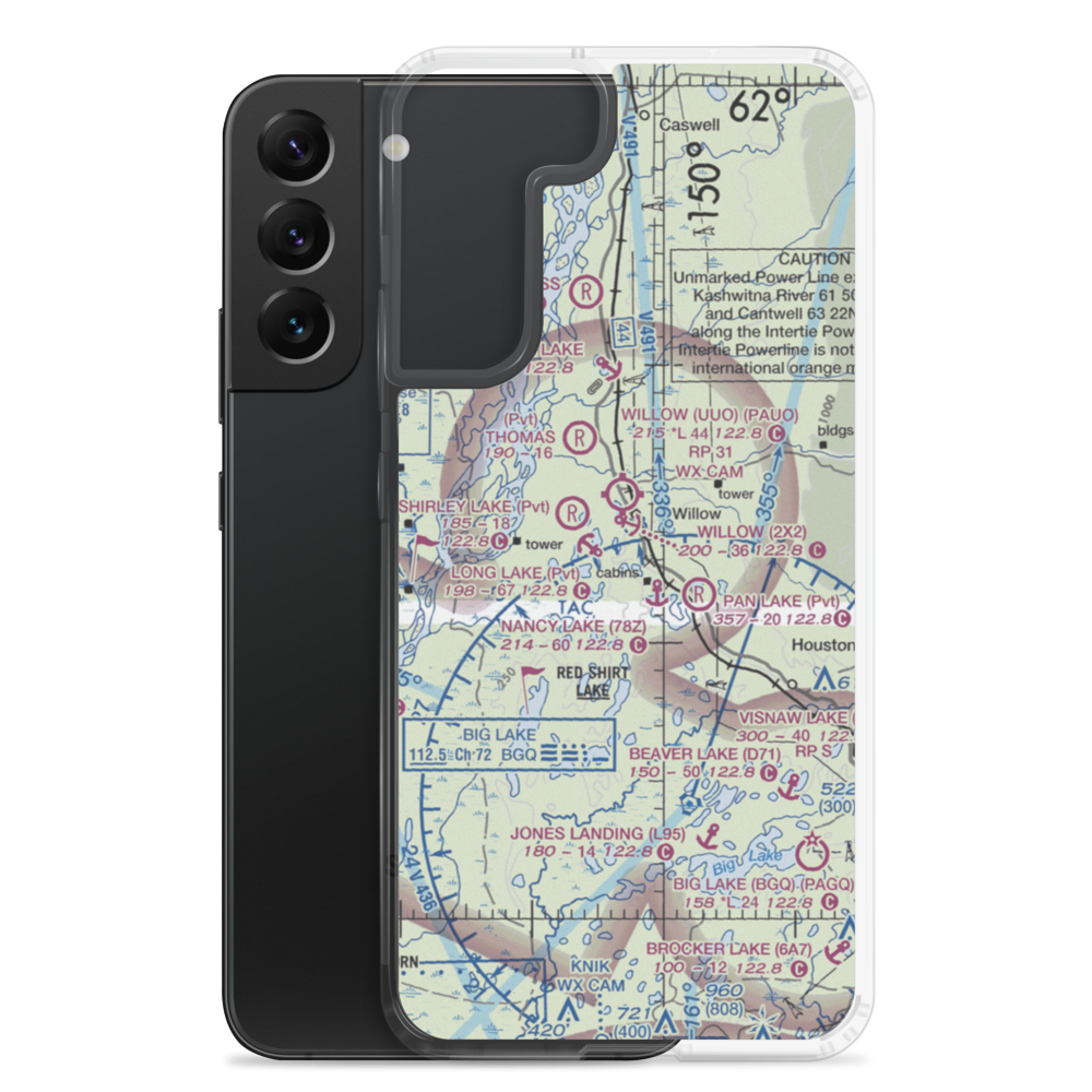 Minuteman Lake Seaplane Base (MFN) VFR Sectional Samsung Case Samsung Galaxy S22 Plus model shown