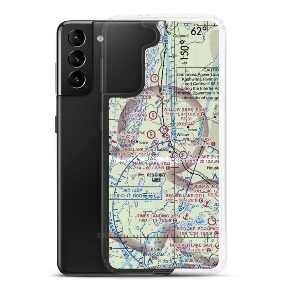 Minuteman Strip (AK68) VFR Sectional Samsung Case Samsung Galaxy S21 Plus model shown