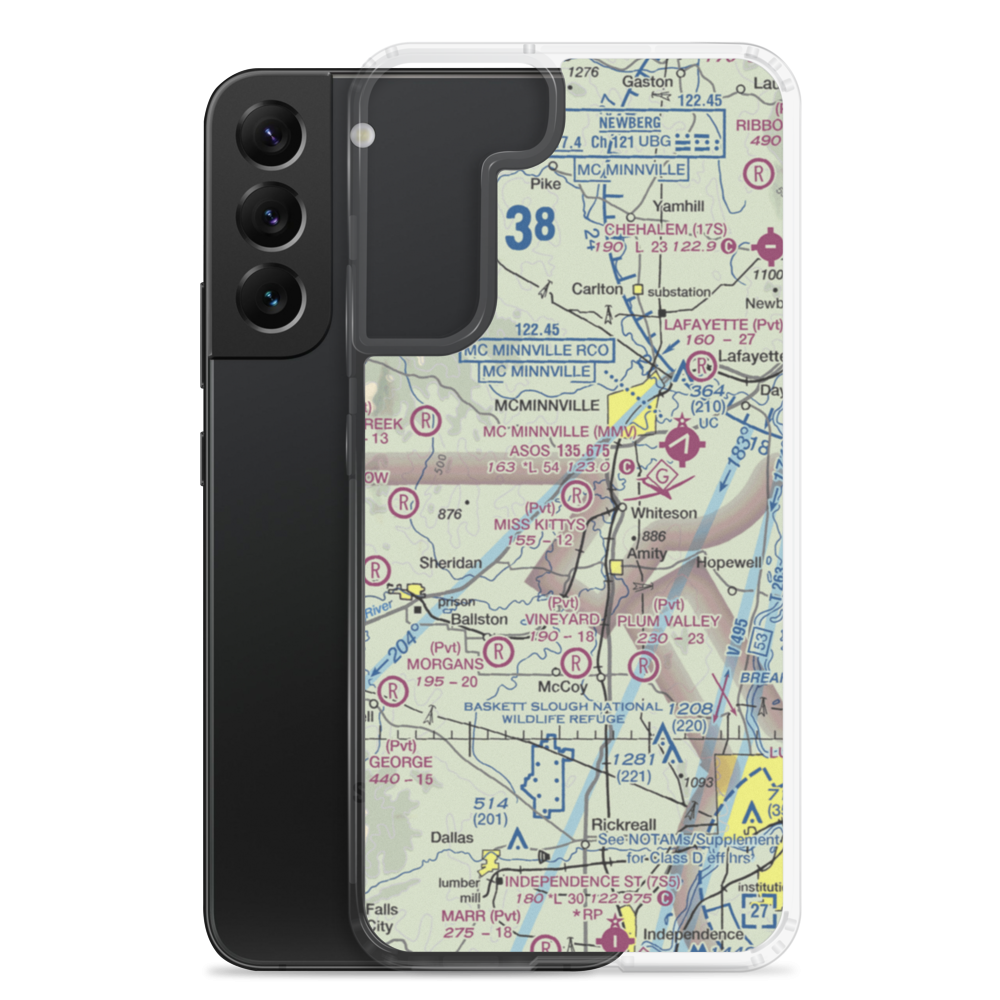 Miss Kittys Strip Airport (OG44) VFR Sectional Samsung Case Samsung Galaxy S22 Plus model shown
