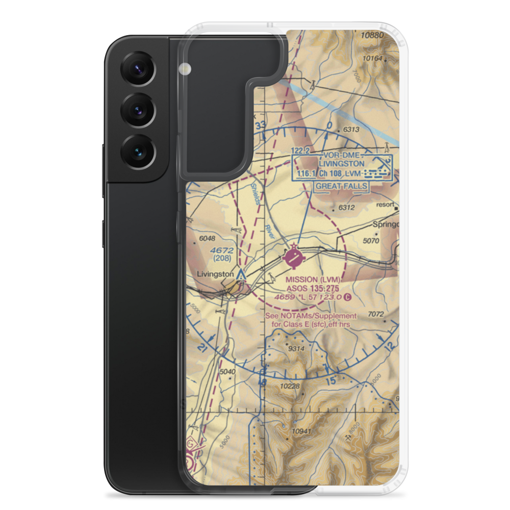 Mission Field (LVM) VFR Sectional Samsung Case Samsung Galaxy S22 Plus model shown