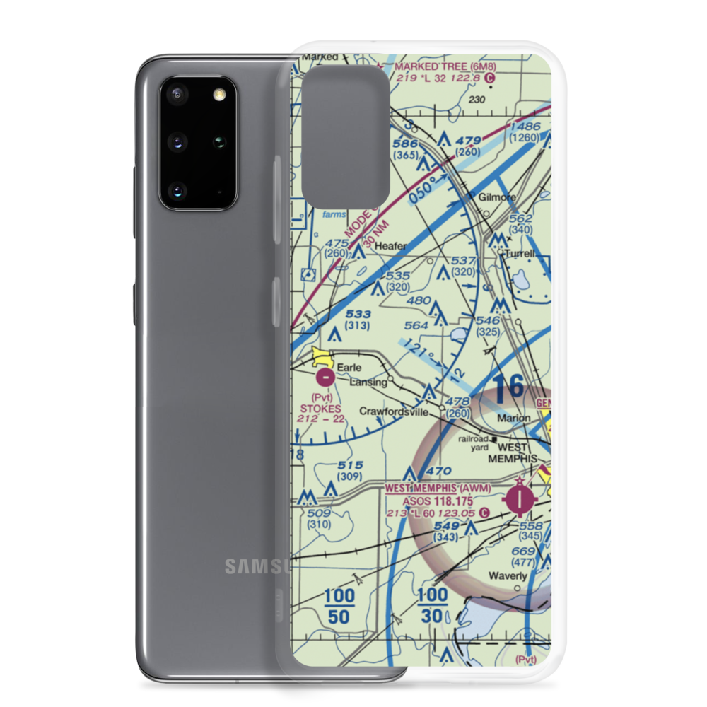 Mission Field-Marotti Memorial Airport (0AR2) VFR Sectional Samsung Case Samsung Galaxy S20 Plus model shown