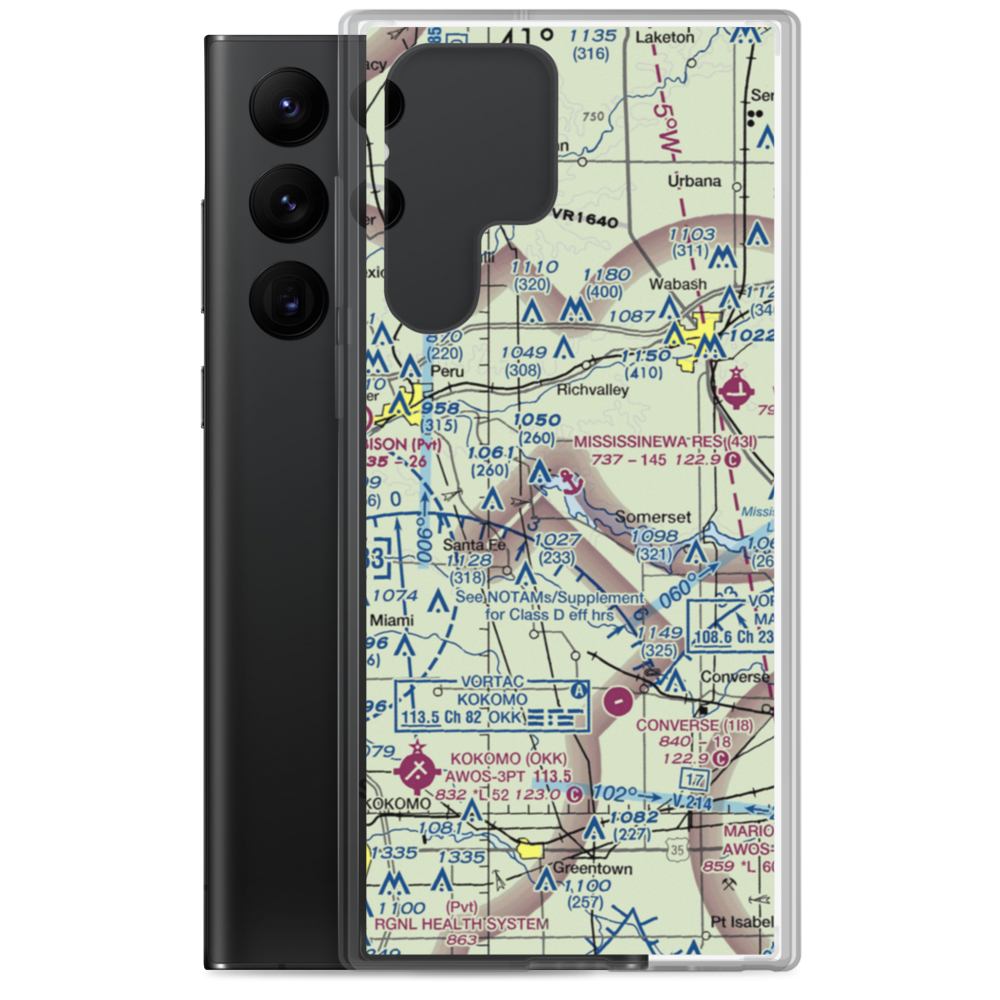 Mississinewa Reservoir Landing Area Seaplane Base (43I) VFR Sectional Samsung Case Samsung Galaxy S22 Ultra model shown