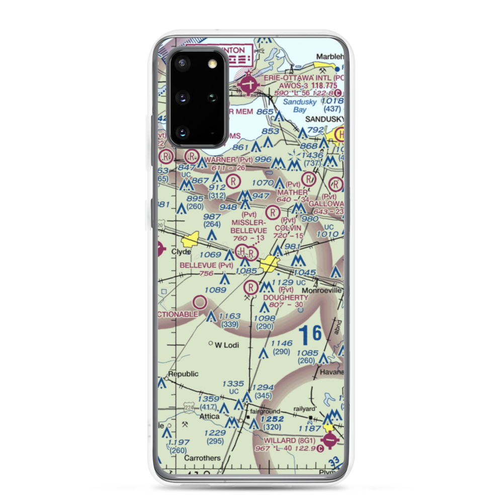 Missler-Bellevue Airport (6OH1) VFR Sectional Samsung Case Samsung Galaxy S20 Plus model shown