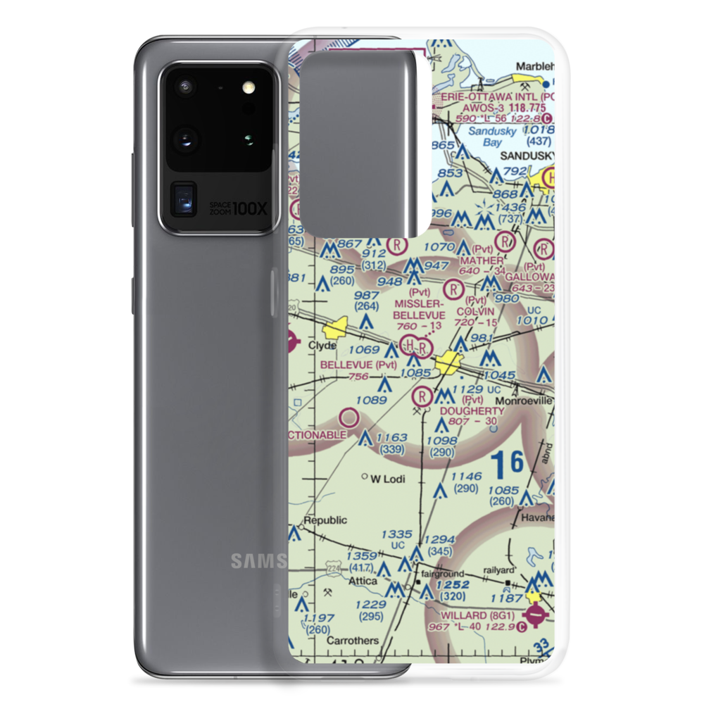 Missler-Bellevue Airport (6OH1) VFR Sectional Samsung Case Samsung Galaxy S20 Ultra model shown