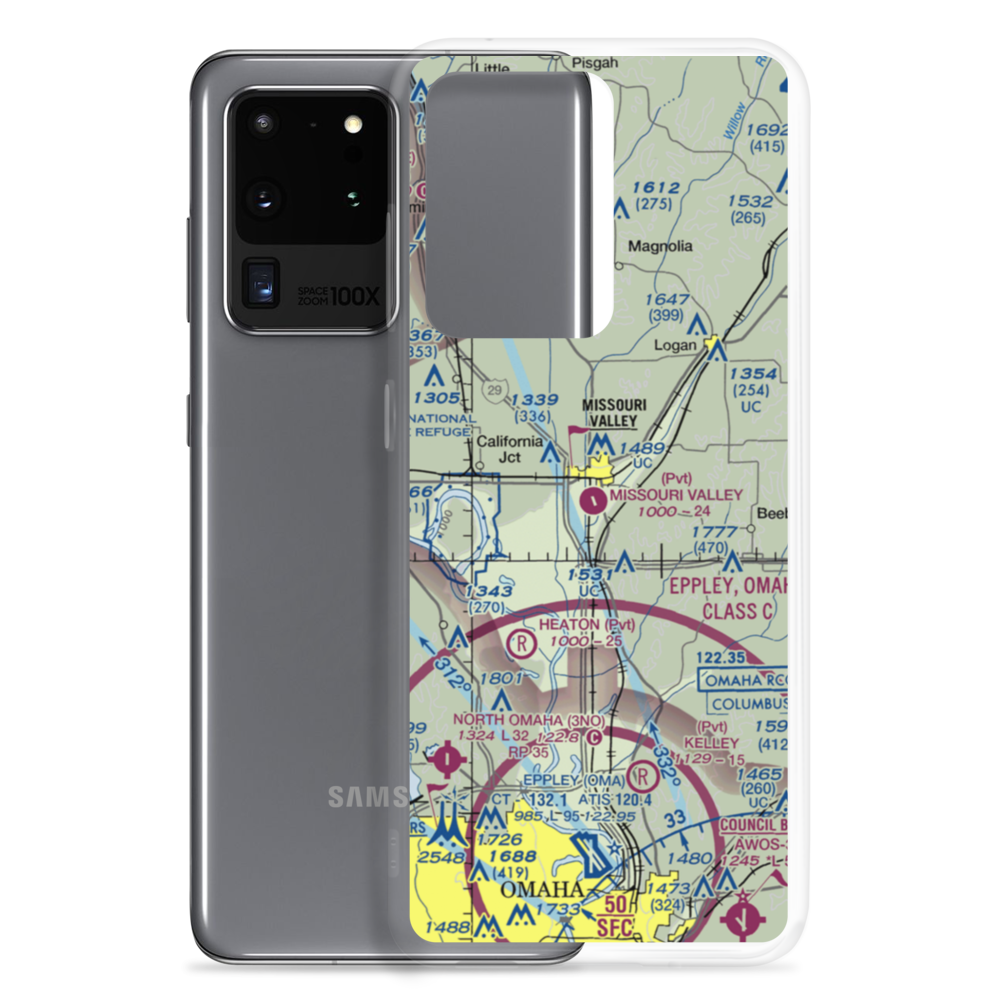 Missouri Valley Airport (90IA) VFR Sectional Samsung Case Samsung Galaxy S20 Ultra model shown