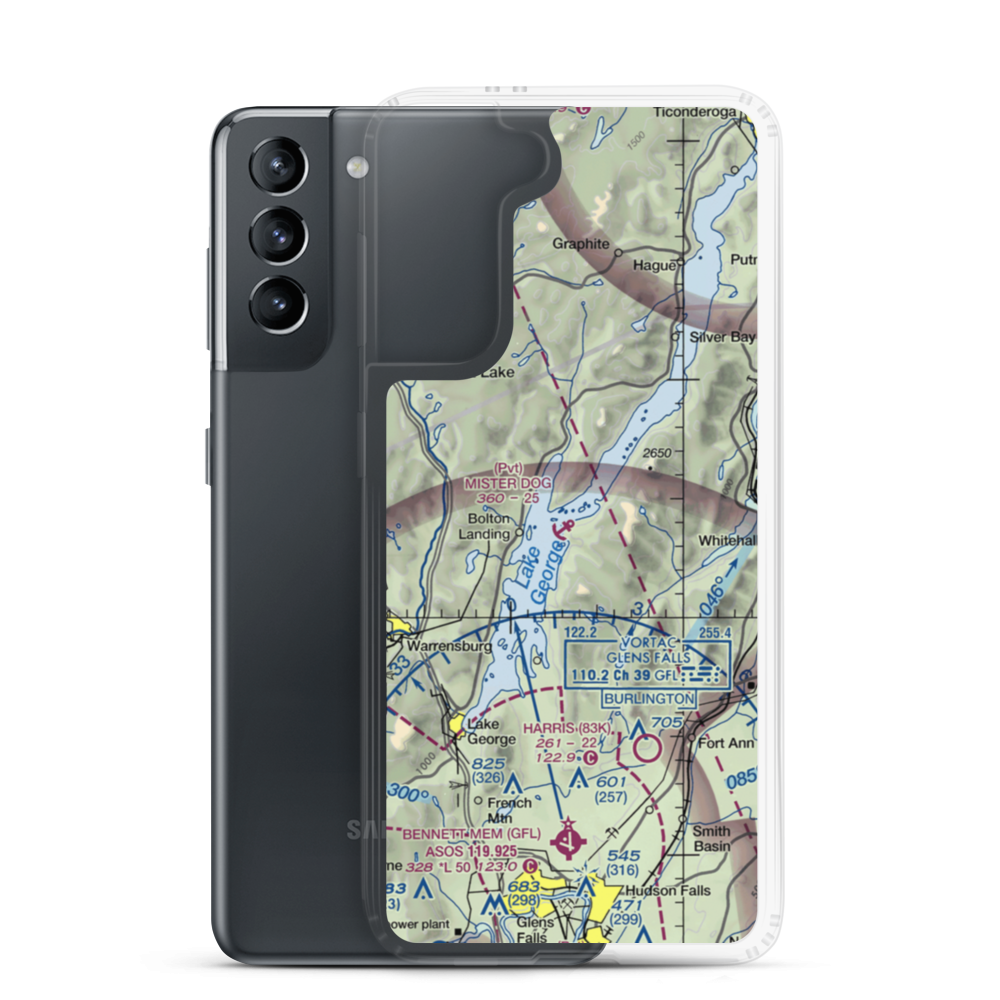 Mister Dog Seaplane Base (8NK8) VFR Sectional Samsung Case Samsung Galaxy S21 model shown
