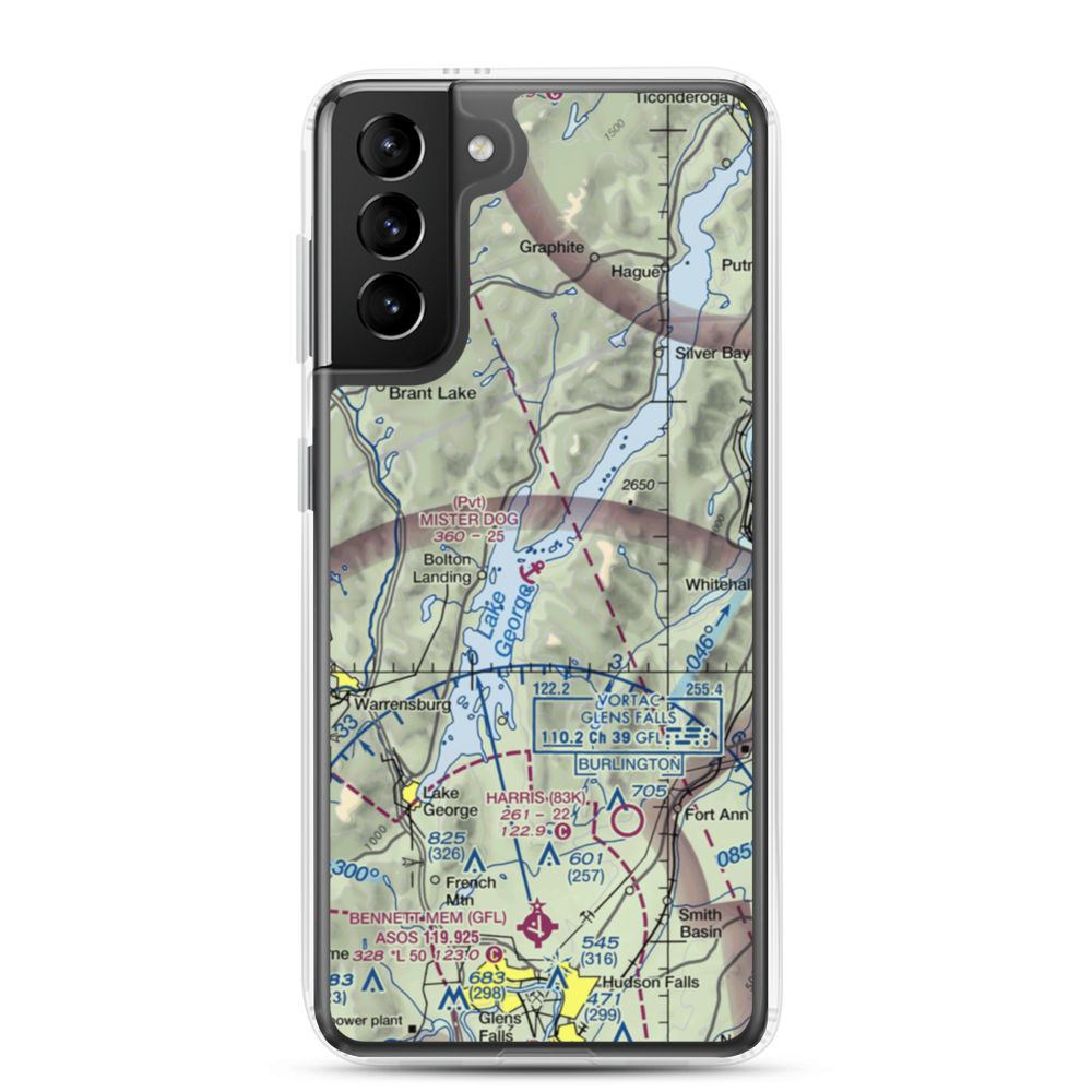 Mister Dog Seaplane Base (8NK8) VFR Sectional Samsung Case Samsung Galaxy S21 Plus model shown