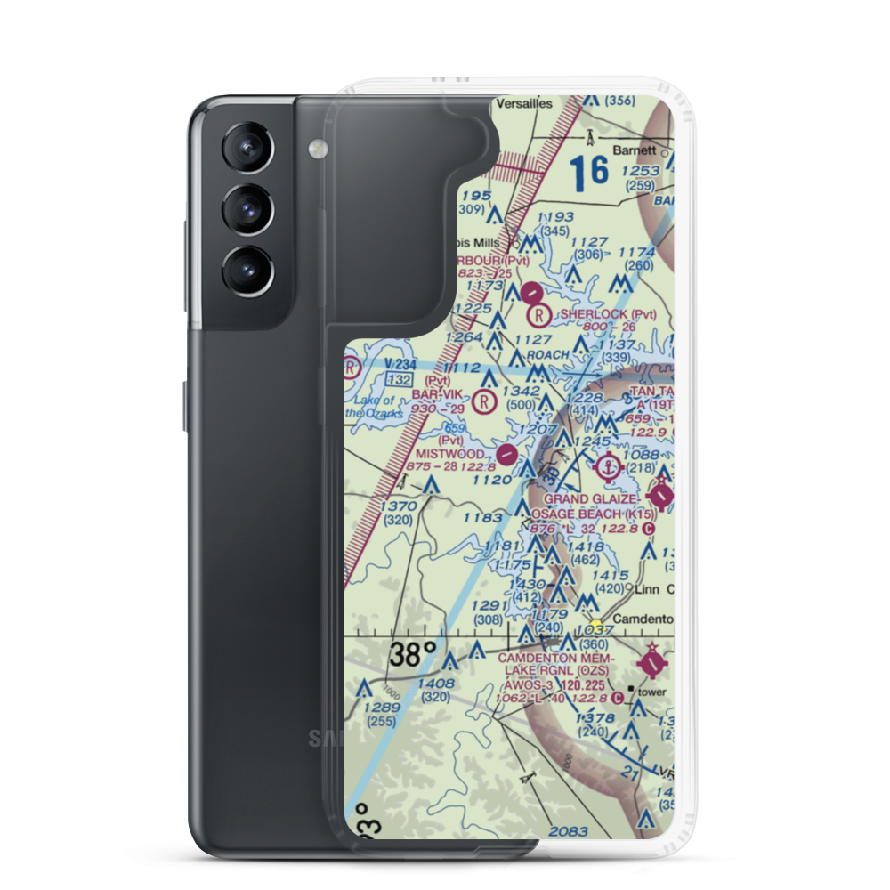 Mistwood Airport (24MO) VFR Sectional Samsung Case Samsung Galaxy S21 model shown