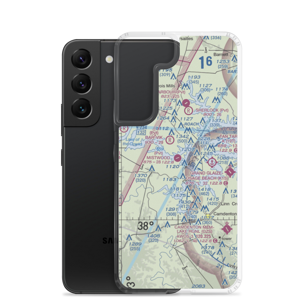 Mistwood Airport (24MO) VFR Sectional Samsung Case Samsung Galaxy S22 model shown