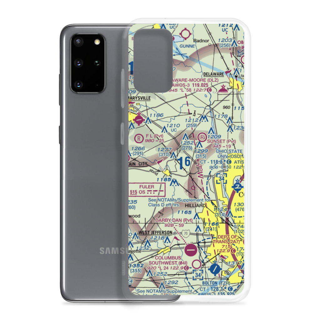 Mitchell Airport (6OI5) VFR Sectional Samsung Case Samsung Galaxy S20 Plus model shown