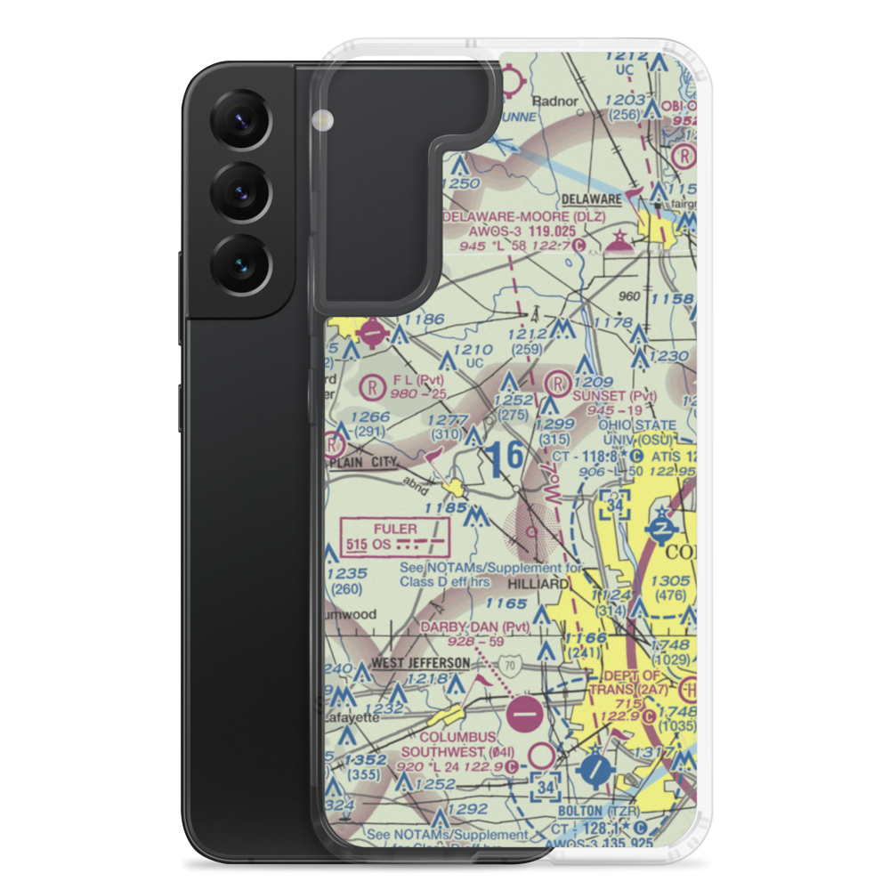 Mitchell Airport (6OI5) VFR Sectional Samsung Case Samsung Galaxy S22 Plus model shown