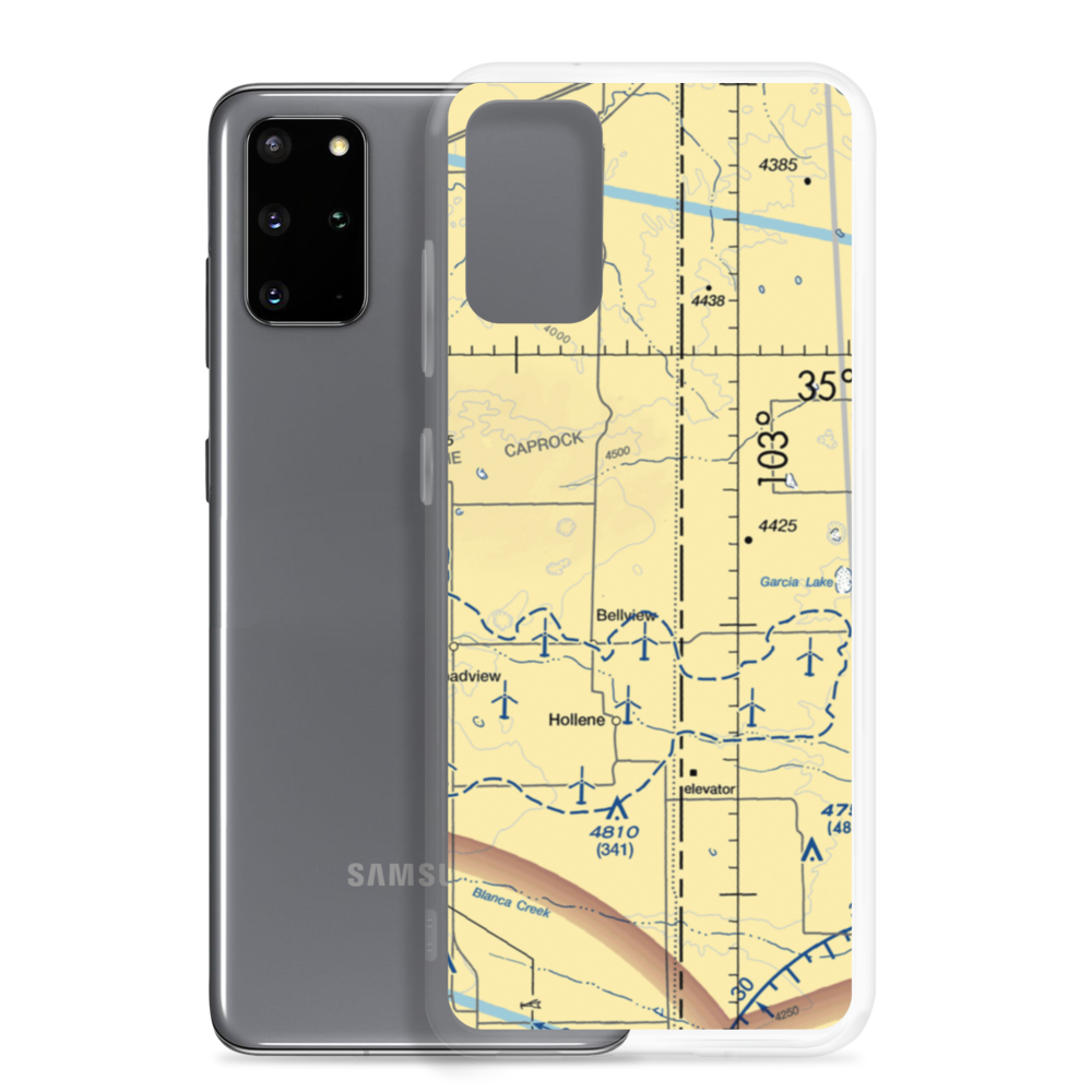 Mitchell Farms Airport (NM30) VFR Sectional Samsung Case Samsung Galaxy S20 Plus model shown