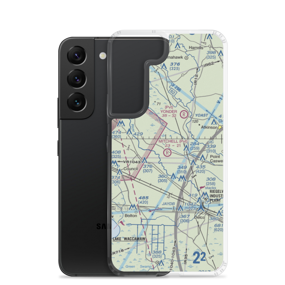 Mitchell Field (17NC) VFR Sectional Samsung Case Samsung Galaxy S22 model shown