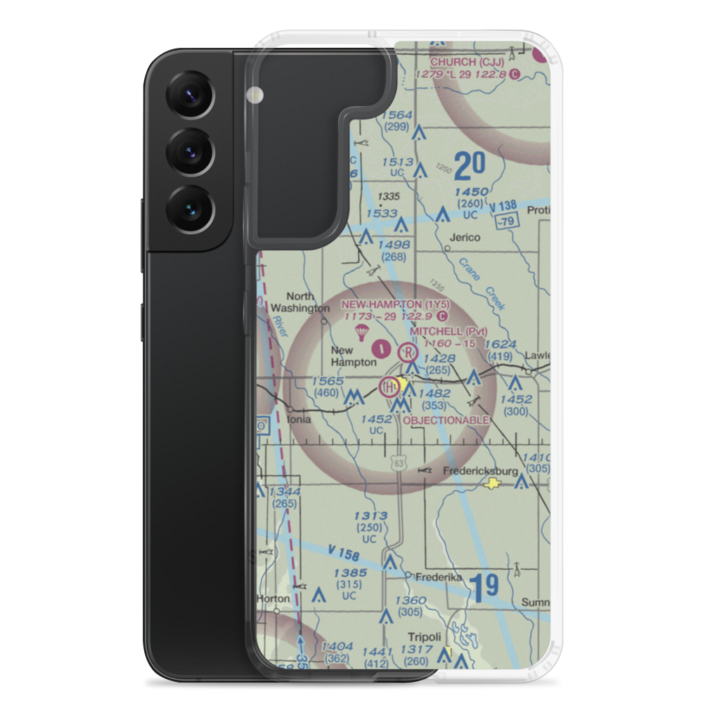 Mitchell Field (7IA7) VFR Sectional Samsung Case Samsung Galaxy S22 Plus model shown