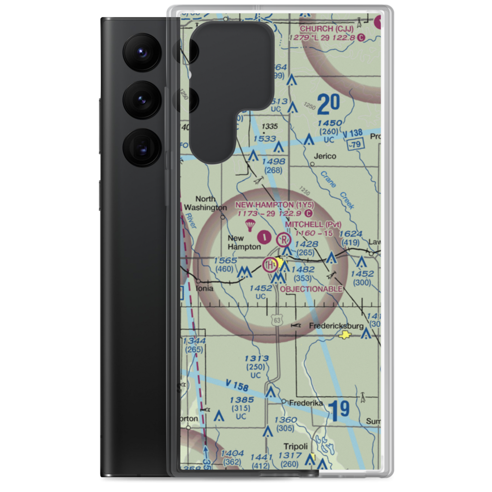Mitchell Field (7IA7) VFR Sectional Samsung Case Samsung Galaxy S22 Ultra model shown