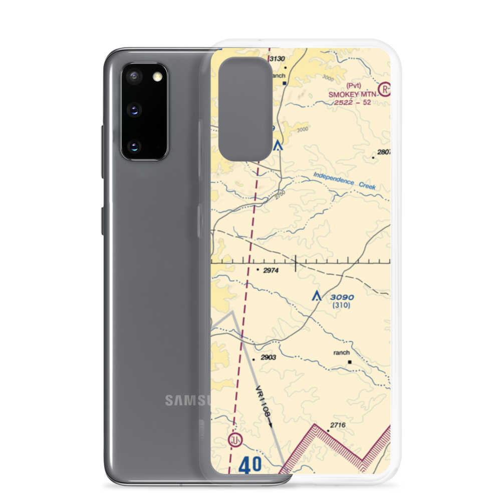 Mitchell Nr One Airport (TS75) VFR Sectional Samsung Case Samsung Galaxy S20 model shown