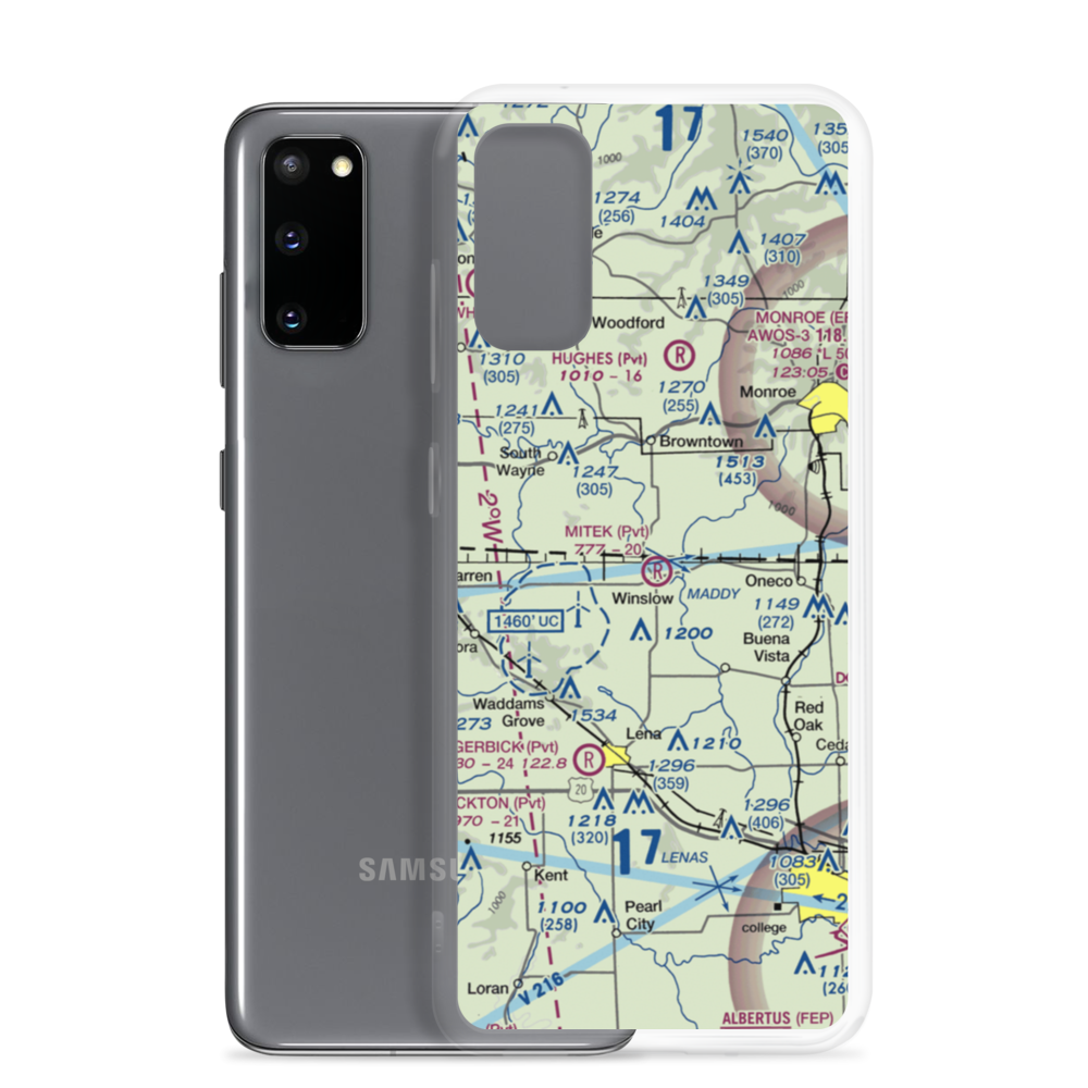 Mitek Airport (20IS) VFR Sectional Samsung Case Samsung Galaxy S20 model shown