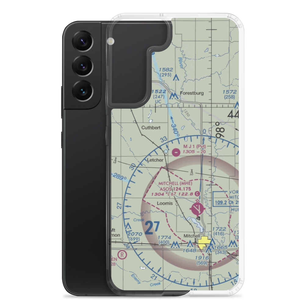 Mj Aviation I Airport (SD01) VFR Sectional Samsung Case Samsung Galaxy S22 Plus model shown