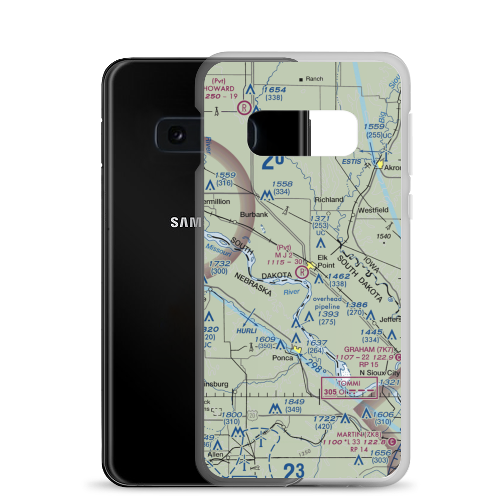 Mj Aviation Ii Airport (SD00) VFR Sectional Samsung Case Samsung Galaxy S10e model shown