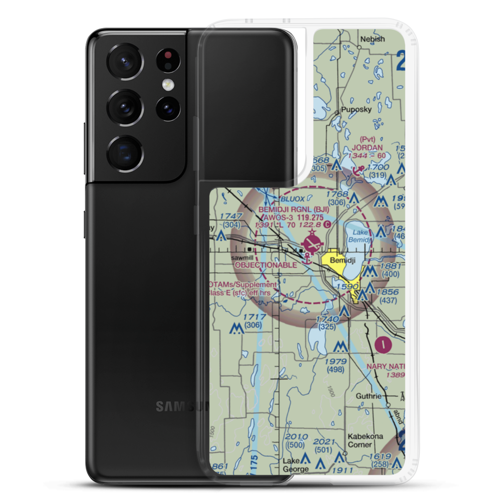 Moberg Air Base (96M) VFR Sectional Samsung Case Samsung Galaxy S21 Ultra model shown