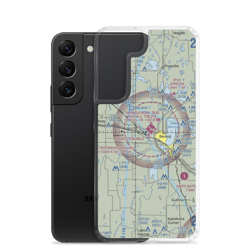 Moberg Air Base (MN13) VFR Sectional Samsung Case Samsung Galaxy S22 model shown
