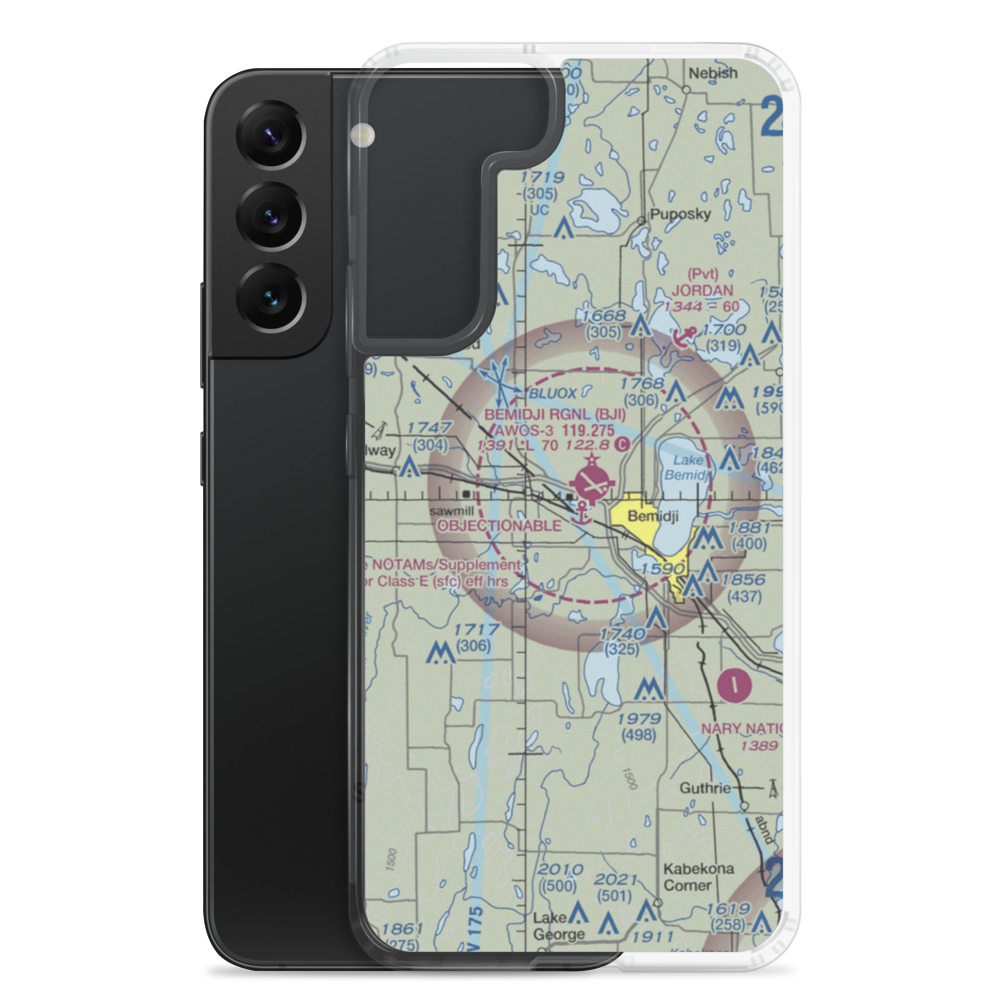 Moberg Air Base (MN13) VFR Sectional Samsung Case Samsung Galaxy S22 Plus model shown