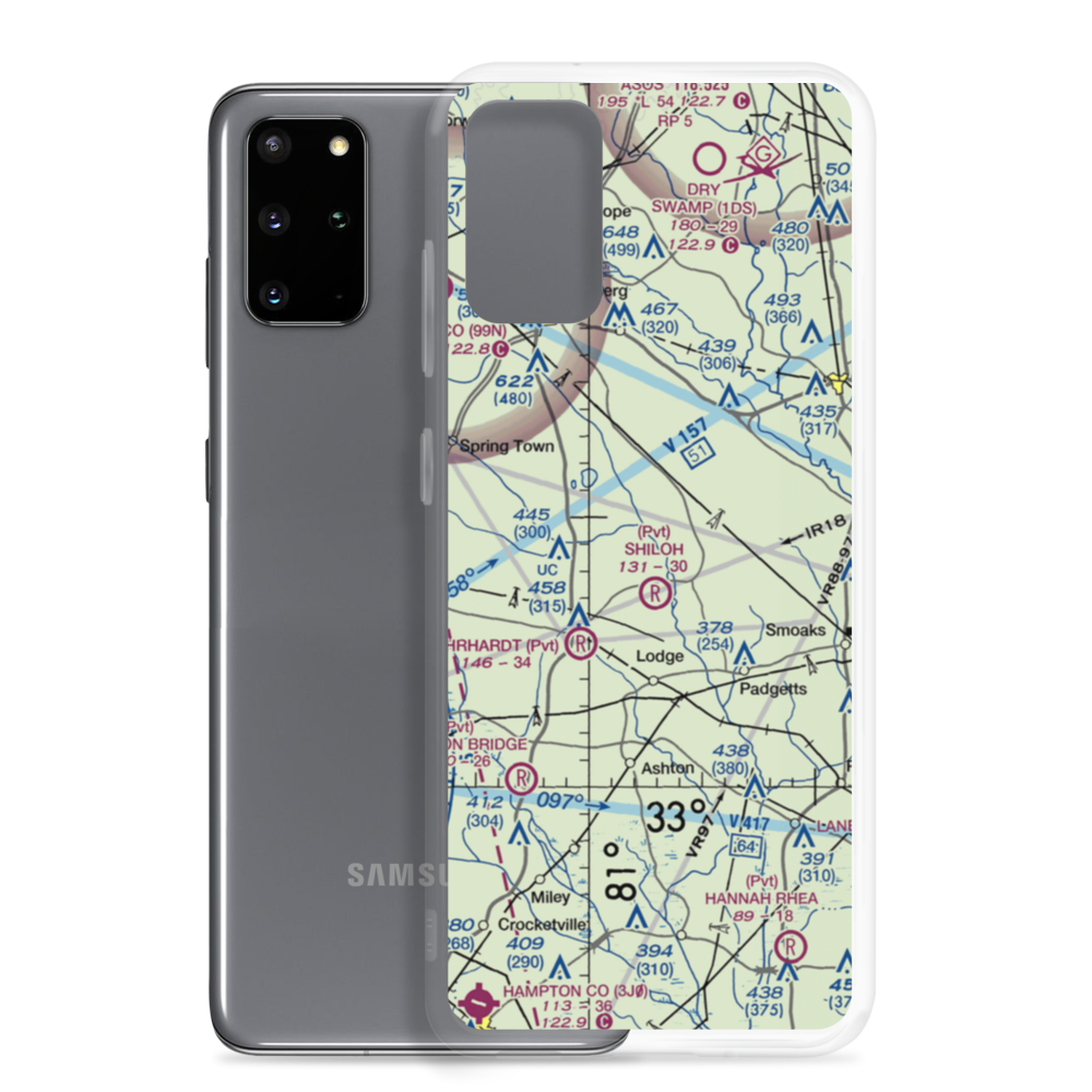 Moccasin Creek Airport (51SC) VFR Sectional Samsung Case Samsung Galaxy S20 Plus model shown